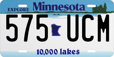 MN license plate 575UCM