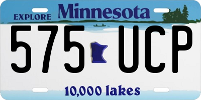 MN license plate 575UCP