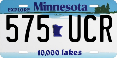 MN license plate 575UCR