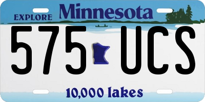 MN license plate 575UCS