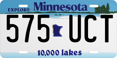 MN license plate 575UCT