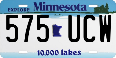 MN license plate 575UCW