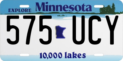 MN license plate 575UCY