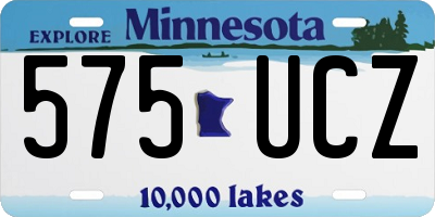MN license plate 575UCZ