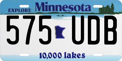 MN license plate 575UDB