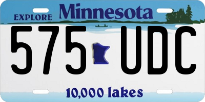 MN license plate 575UDC