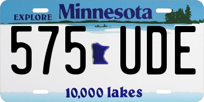MN license plate 575UDE