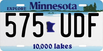 MN license plate 575UDF