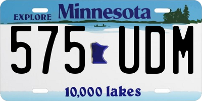 MN license plate 575UDM