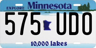 MN license plate 575UDO