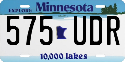 MN license plate 575UDR