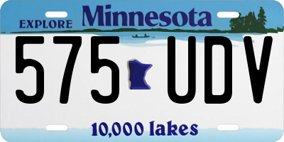 MN license plate 575UDV