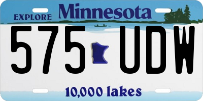 MN license plate 575UDW