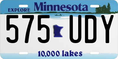 MN license plate 575UDY