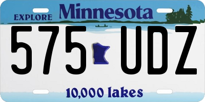 MN license plate 575UDZ