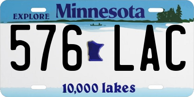 MN license plate 576LAC