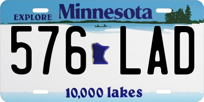 MN license plate 576LAD