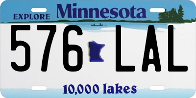 MN license plate 576LAL