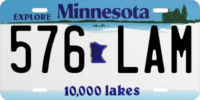 MN license plate 576LAM