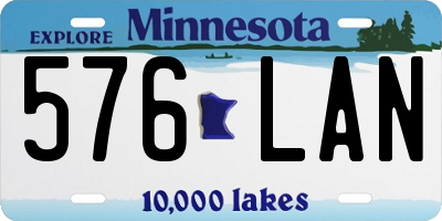 MN license plate 576LAN