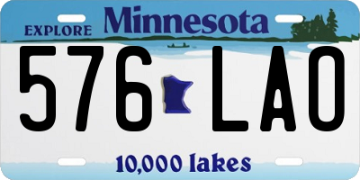 MN license plate 576LAO