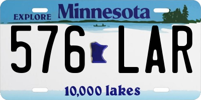 MN license plate 576LAR