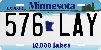 MN license plate 576LAY