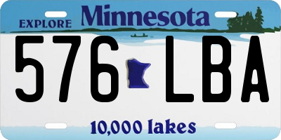 MN license plate 576LBA