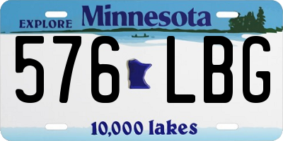 MN license plate 576LBG