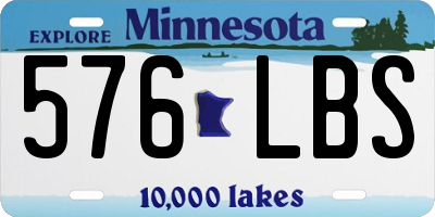 MN license plate 576LBS