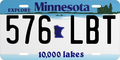 MN license plate 576LBT
