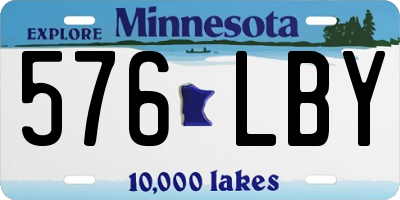 MN license plate 576LBY