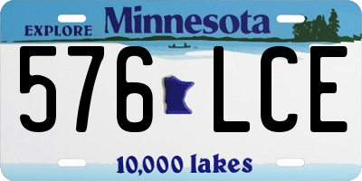 MN license plate 576LCE