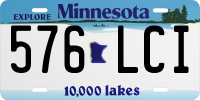 MN license plate 576LCI