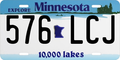MN license plate 576LCJ