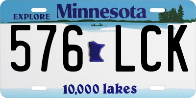 MN license plate 576LCK