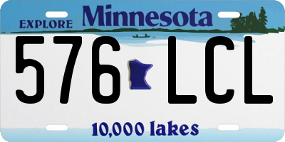 MN license plate 576LCL