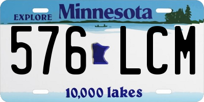 MN license plate 576LCM