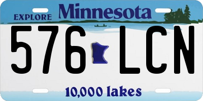 MN license plate 576LCN