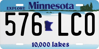 MN license plate 576LCO