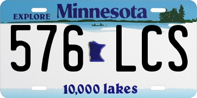 MN license plate 576LCS