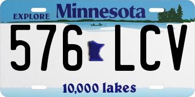 MN license plate 576LCV