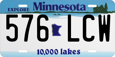 MN license plate 576LCW