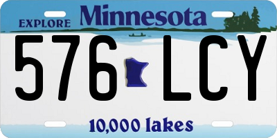 MN license plate 576LCY