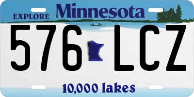 MN license plate 576LCZ