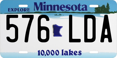 MN license plate 576LDA