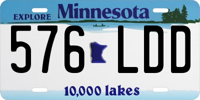 MN license plate 576LDD