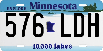 MN license plate 576LDH