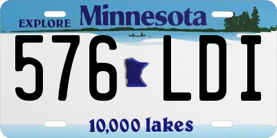 MN license plate 576LDI