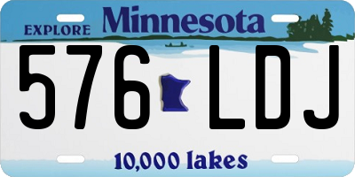 MN license plate 576LDJ